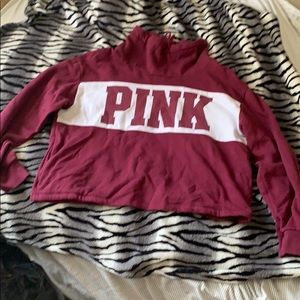 burgundy scoop neck sweatshirt